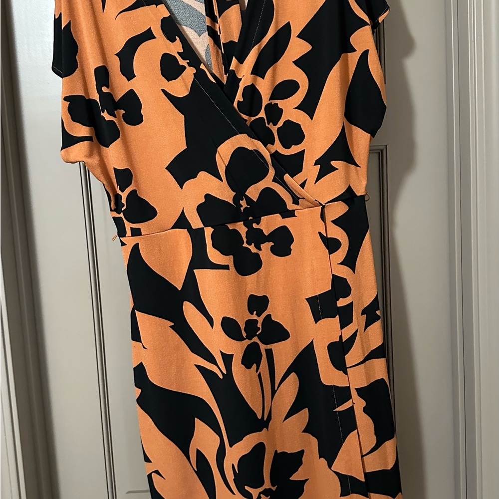 Nine West Dress in burnt Orange and Black Size XL